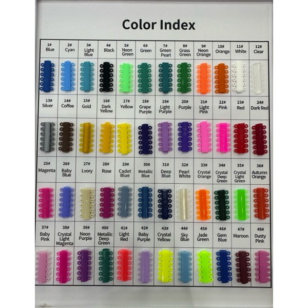Elastomeric Ligature Ties Assorted Pack x 40 Sticks / 1,040 Ties