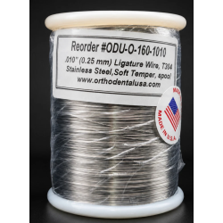 1 lb ORTHODONTIC LIGATURE WIRE .010 Pack 1 pound spool - Orthodentalusa Corp.