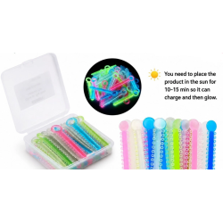 Ligature Ties Glow in the dark Dental Orthodontic Elastic Mix colors (1040pcs/box) - Orthodentalusa Corp.