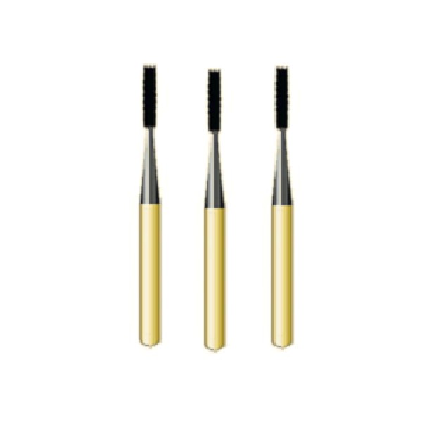 G/557 OS Flat-End Fissure TREX Gold Carbides