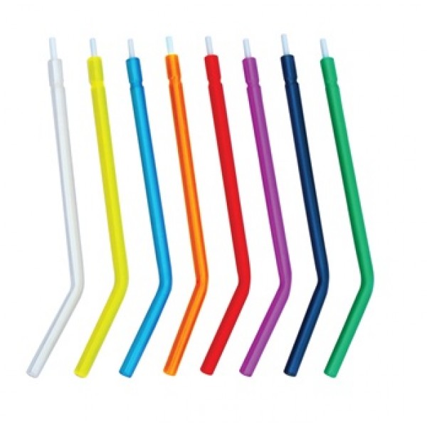 Air/Water Disposable Syringe Tips-Rainbow Exterior Tip- White Interior (250 Total)