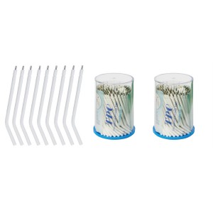 Disposable 3-Way Syringe Tips w/ White Metal Interior (250 Total)