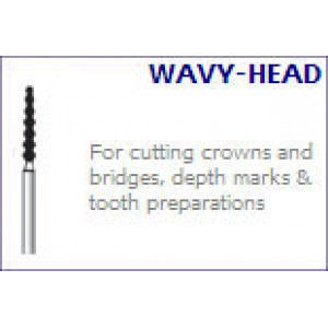 Burs 555 - Wavy Taper (Long)