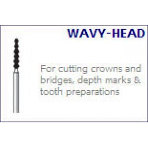 Burs 554 - Wavy Taper (Short)