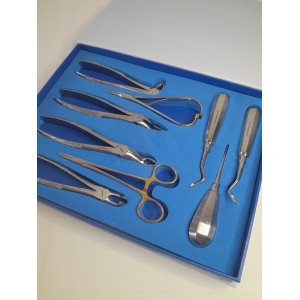 Set of 9 Dental Extraction Forcep