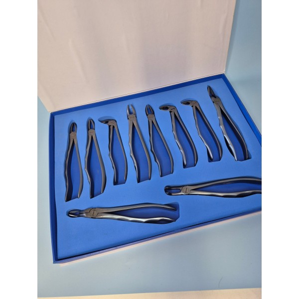 Titanium Extraction Forceps (Set of 10)