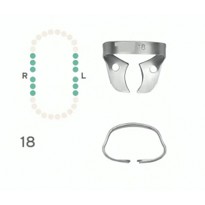 Rubber Dam Clamp (Molar Winged) #18
