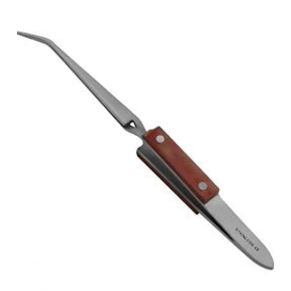 Cross Action, Insulated Handles 6" bent tweezers