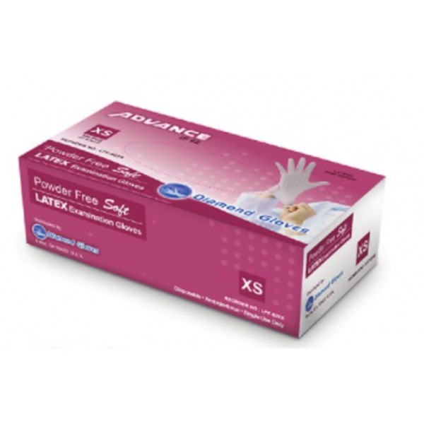 Advance IF62 Powder-Free, Textured Latex Gloves - 100pcs/box, Case of 10 boxes