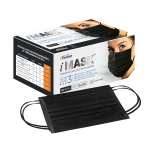 IMask™ Black Premium Ear-Loop Face Masks ASTM Level 3
