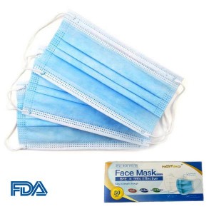 Disposable Fluid Resistant 3 Ply Earloop Face Mask