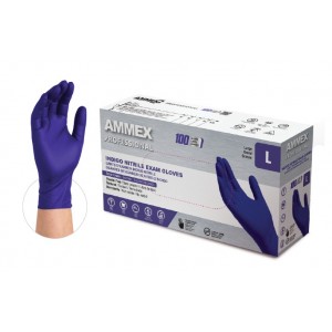 AMMEX® Premium Nitrile - Exam Indigo Nitrile Gloves (Case of 10 Boxes)