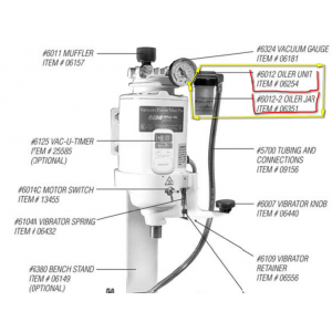 #6012 Oiler Unit with Oil Jar #6012 for Combination Unit & Power Mixer