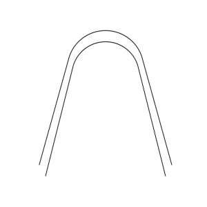 Silver Tone Stainless Steel Archwires, Standard Rectangular (10 ct)