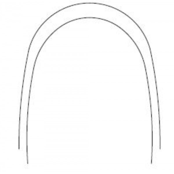 Stainless Steel Archwires, Natural, Gold Tone Round (10 ct)