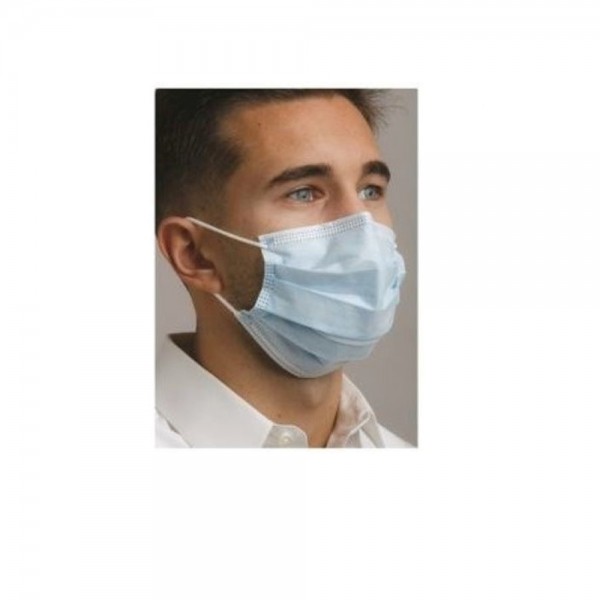 Defend Level 2 Dual Fit Ear-Loop Face Mask, Pleated, (50 ct)