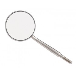 #5 Crystal HD&reg;&nbsp;Stainless Steel Mouth Mirror Screw-On Head - 12 Pack (Cone Socket) - Zirc Dental Products Inc