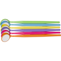 #4 Crystal HD&reg;&nbsp;Mouth Mirror Thin Grip Vibrant - 12 Pack - Zirc Dental Products Inc