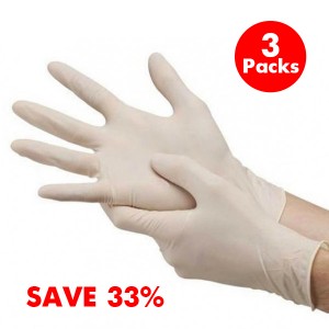 Quality Powder-Free Latex Gloves – Buy 2, Get 1 FREE! (100 pcs/box) – Sale25