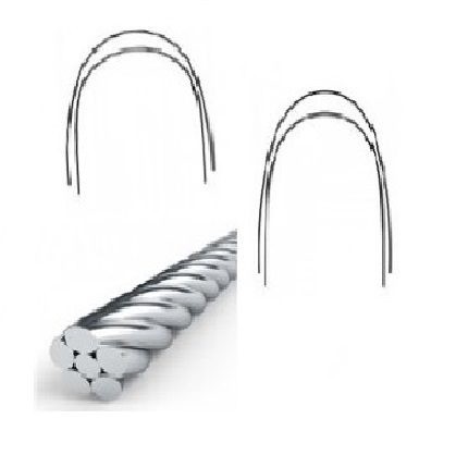 Easyinsmile 100-Pack NITI Dental Arch Wires – Stainless Steel, Rectangular/Round, Upper/Lower, Orthodontic