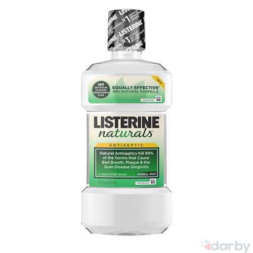 Listerine Naturals Herbal Mint, 1 L, 6/Box (26490)