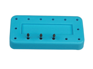 Bur Block 14 Hole Magnetic White (15458)