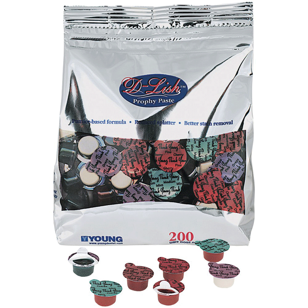 DLish Prophy Paste Coarse Assorted 200/Bx (16096)