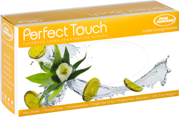 Perfect Touch® Vanilla Orange Flavored Powder-Free Latex Gloves