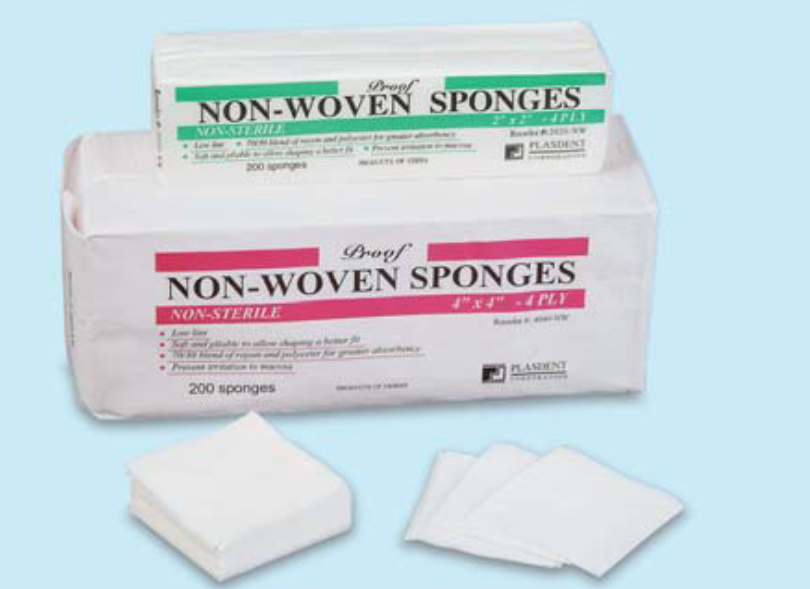 NonWoven Sponges / NonSterile 2" x 2", 4 Ply (28321)
