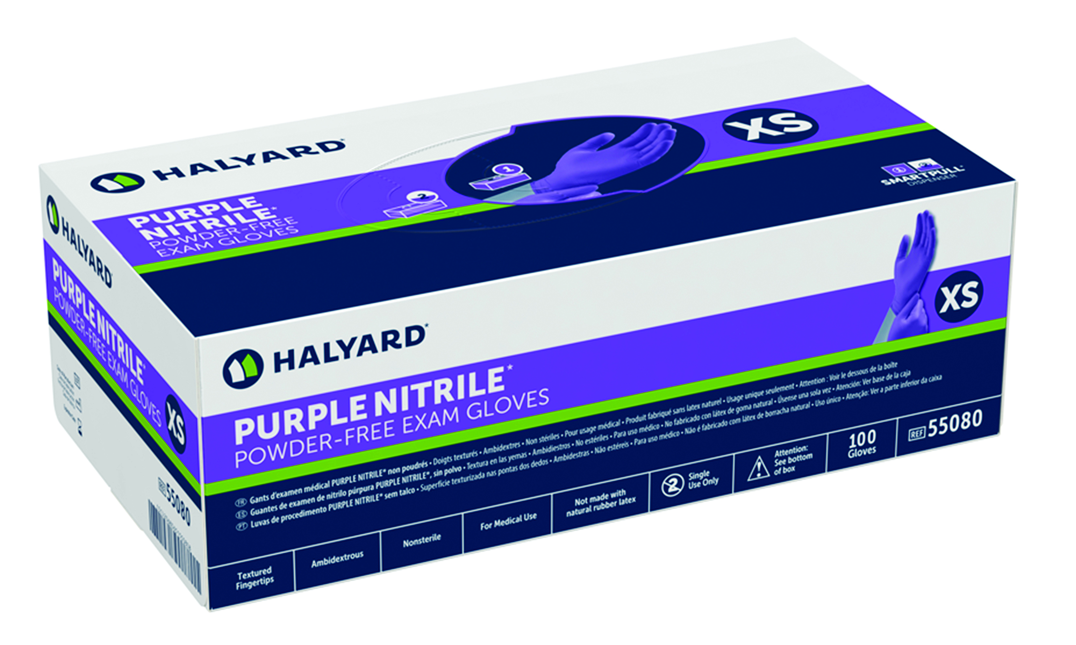 SuperTouch Purple Nitrile Gloves Box of 100 Medium